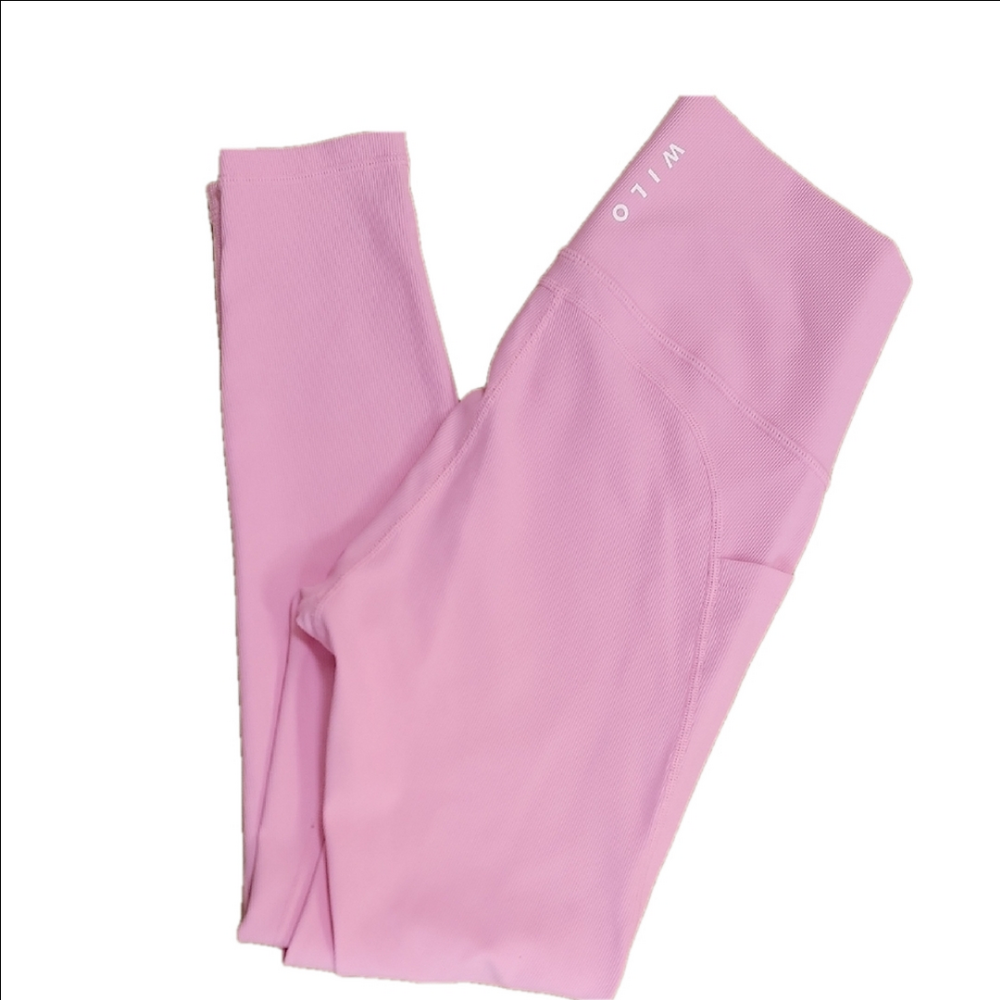 Wilo The Label Athletic Pink Leggings Size Medium NWOT